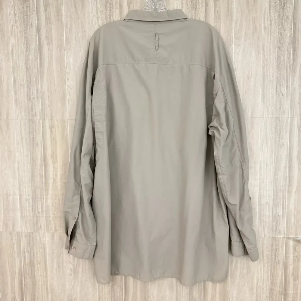 The North Face Tek Hike Shirt Mens 2XL VaporWick Trail Fish Camp Roll Tab Vented